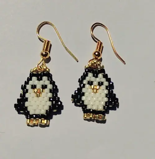 Penguin earrings
